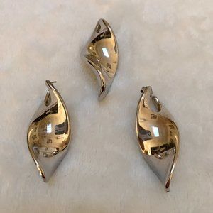 Sterling Silver Earrings and Pendant Set